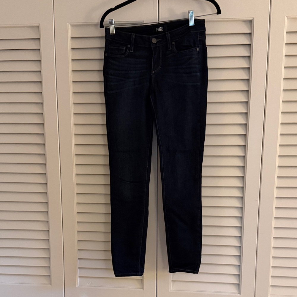 PAIGE Midnight Blue Verdugo Ankle Skinny Jeans